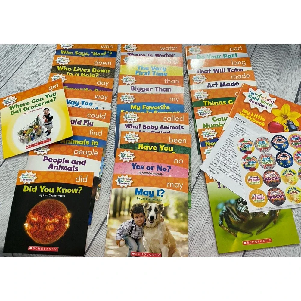 Scholastic Nonfiction Sight Word Readers, Level D, 25 Books